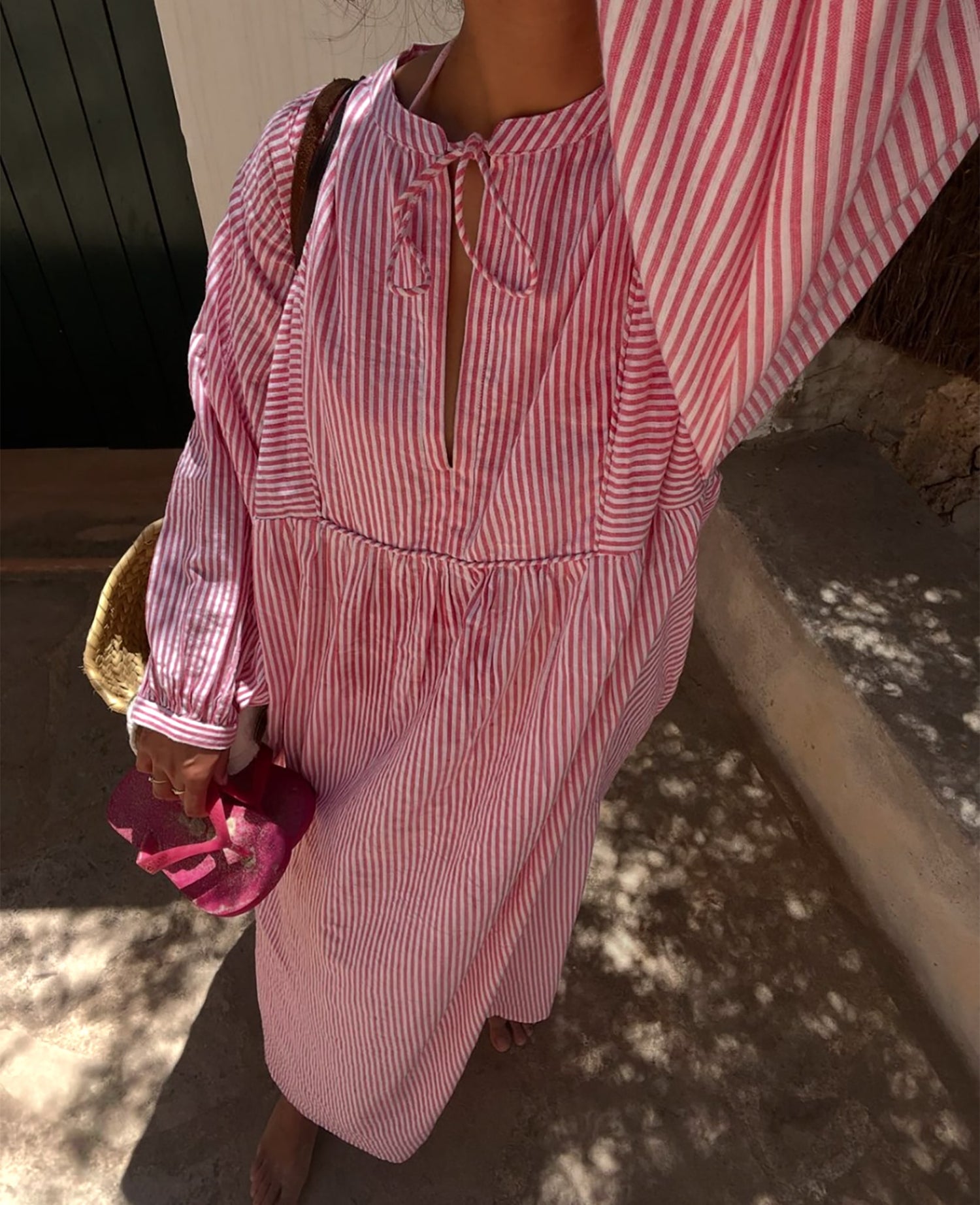 Vera Dress - Red & White