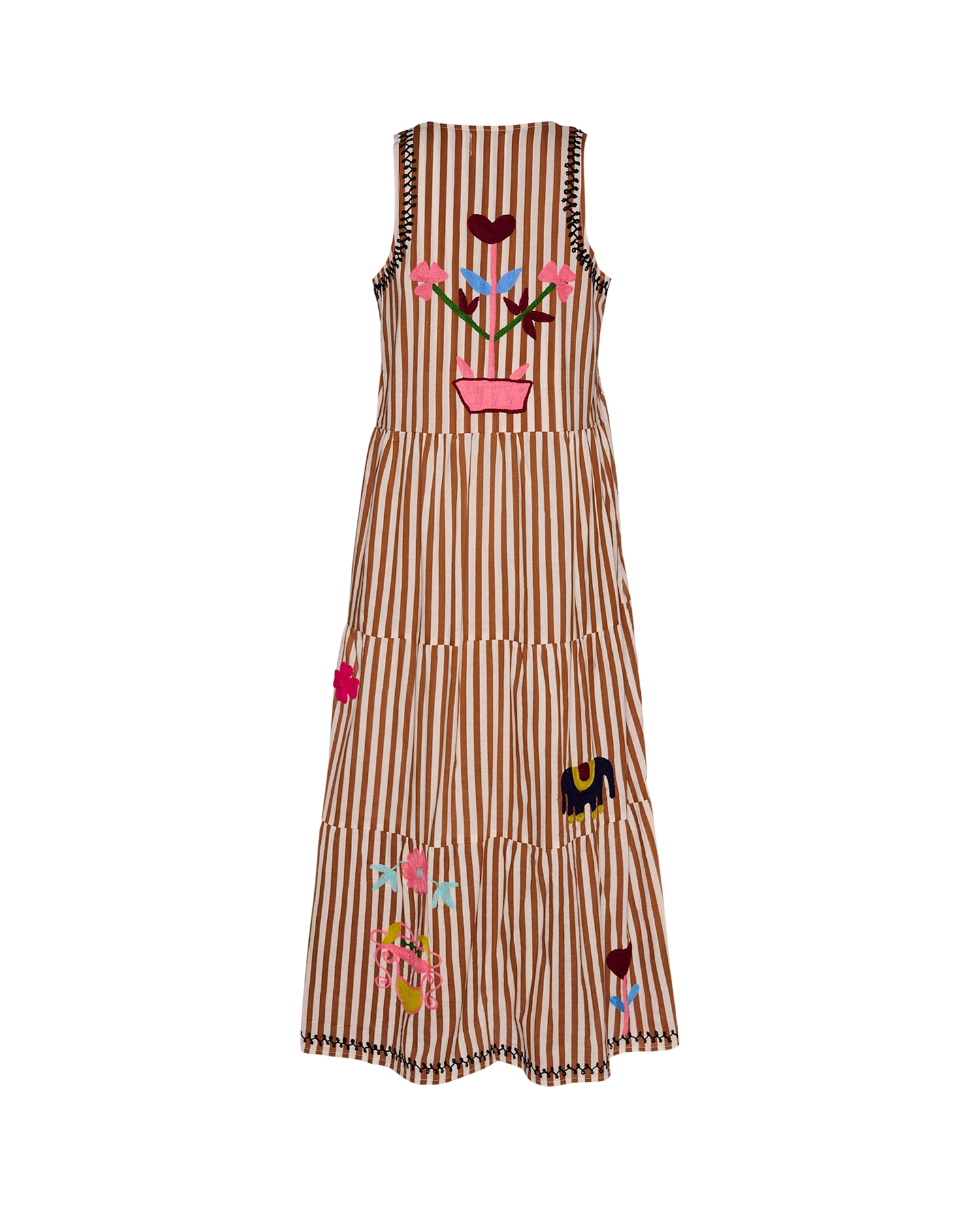 Anneli Dress - Brown Stripes