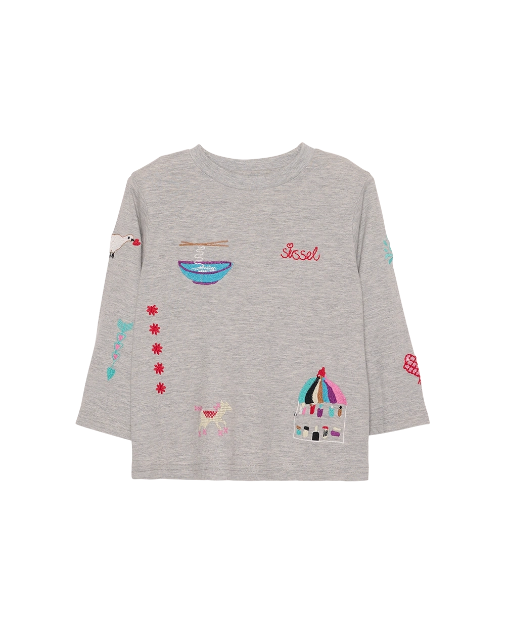 Billie MINI Top - Grey Mélange