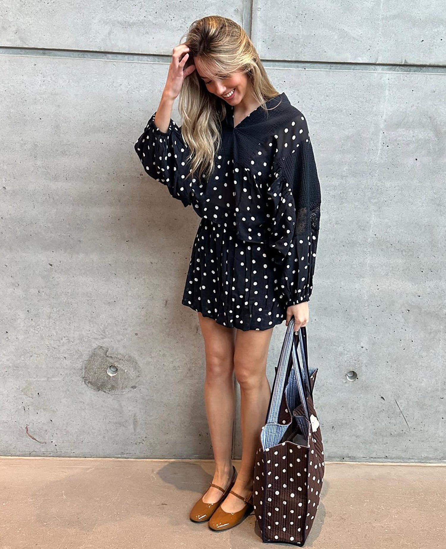 Bolette Skirt - Black Dots