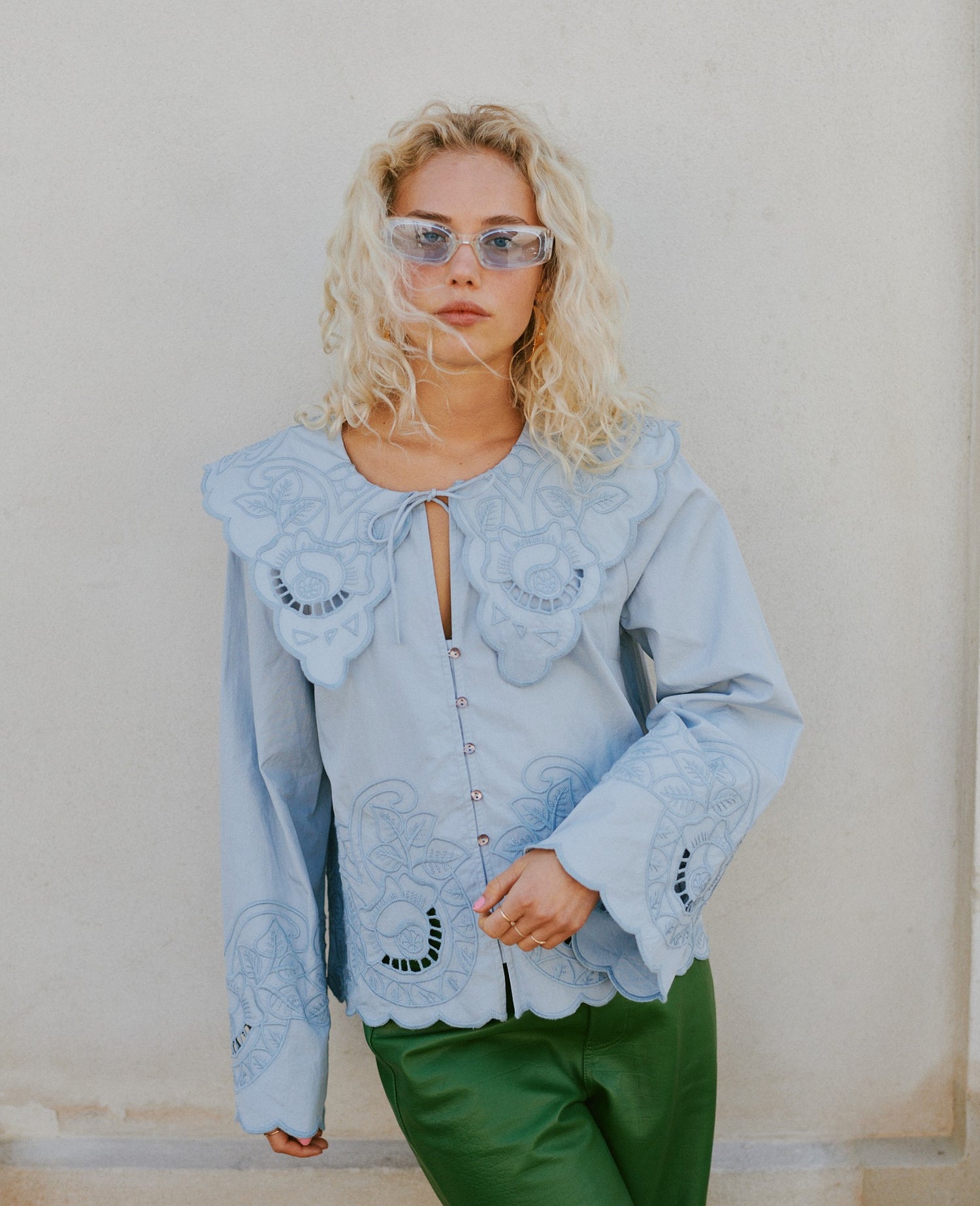 Cameron Top - Soft Blue