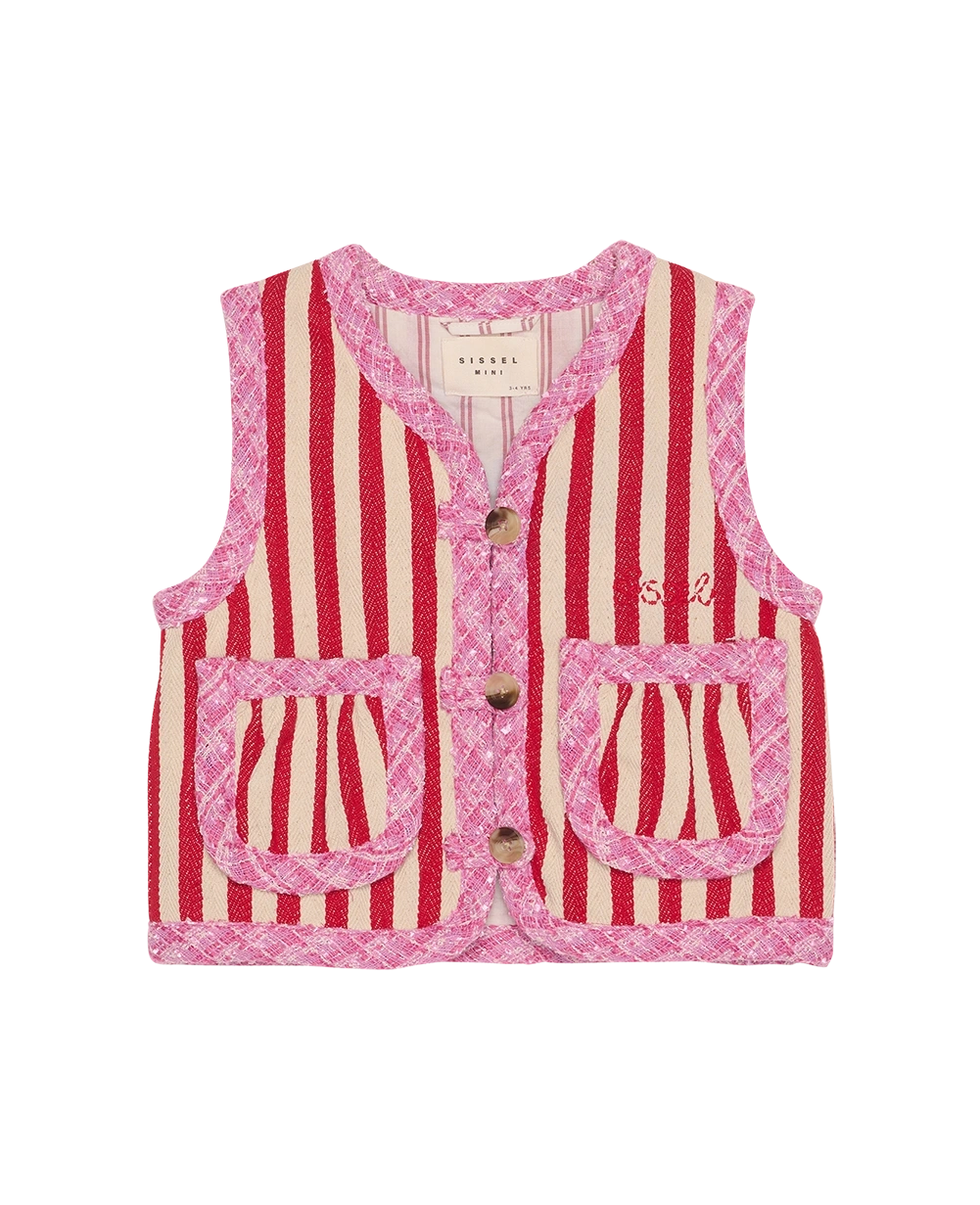 Como MINI Vest - Red Stripes