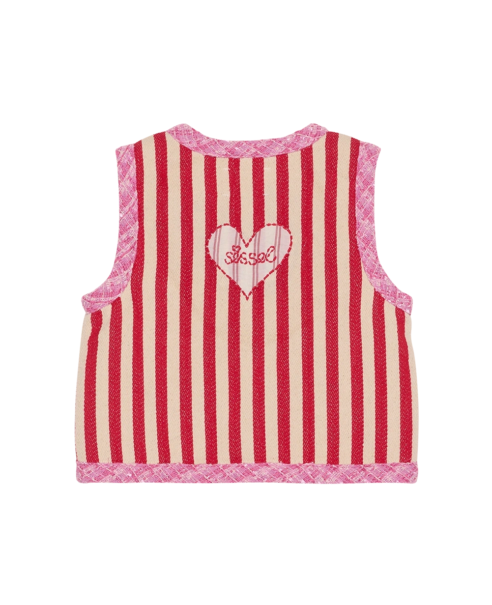 Como MINI Vest - Red Stripes