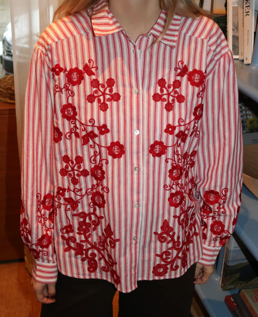 Cora Shirt - Red Flower