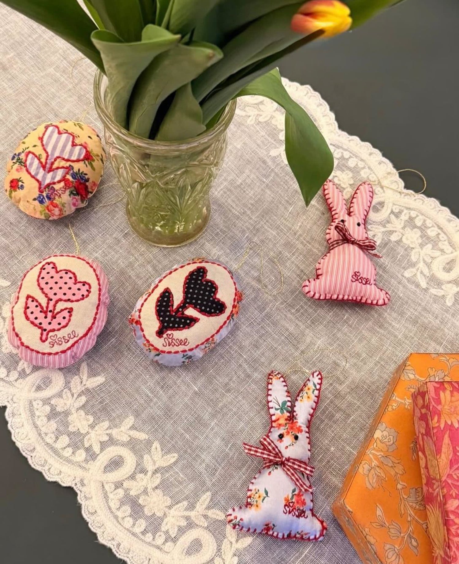 Bonnie Ornament - Pink Stripes