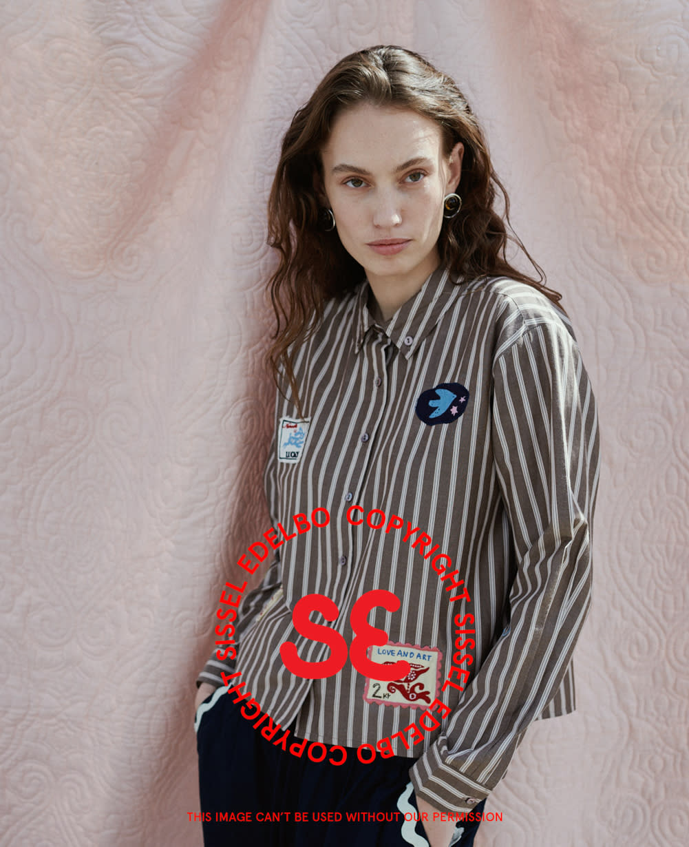 Gabby Shirt - Brown Stripes