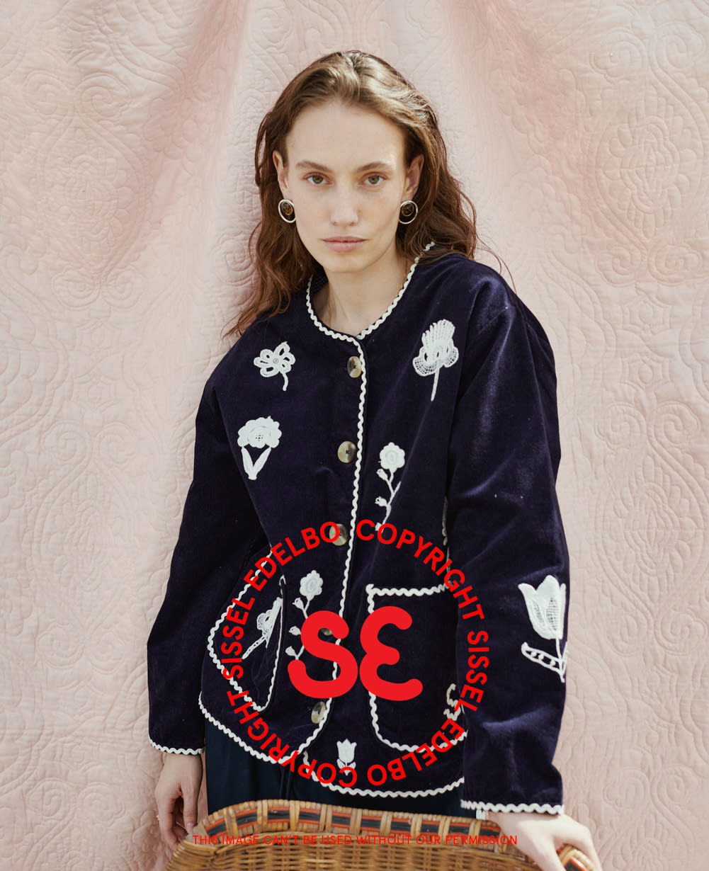 Maggie Jacket - Navy Crochet