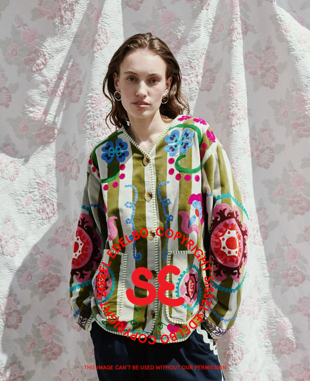 Maggie Jacket - Green Stripes