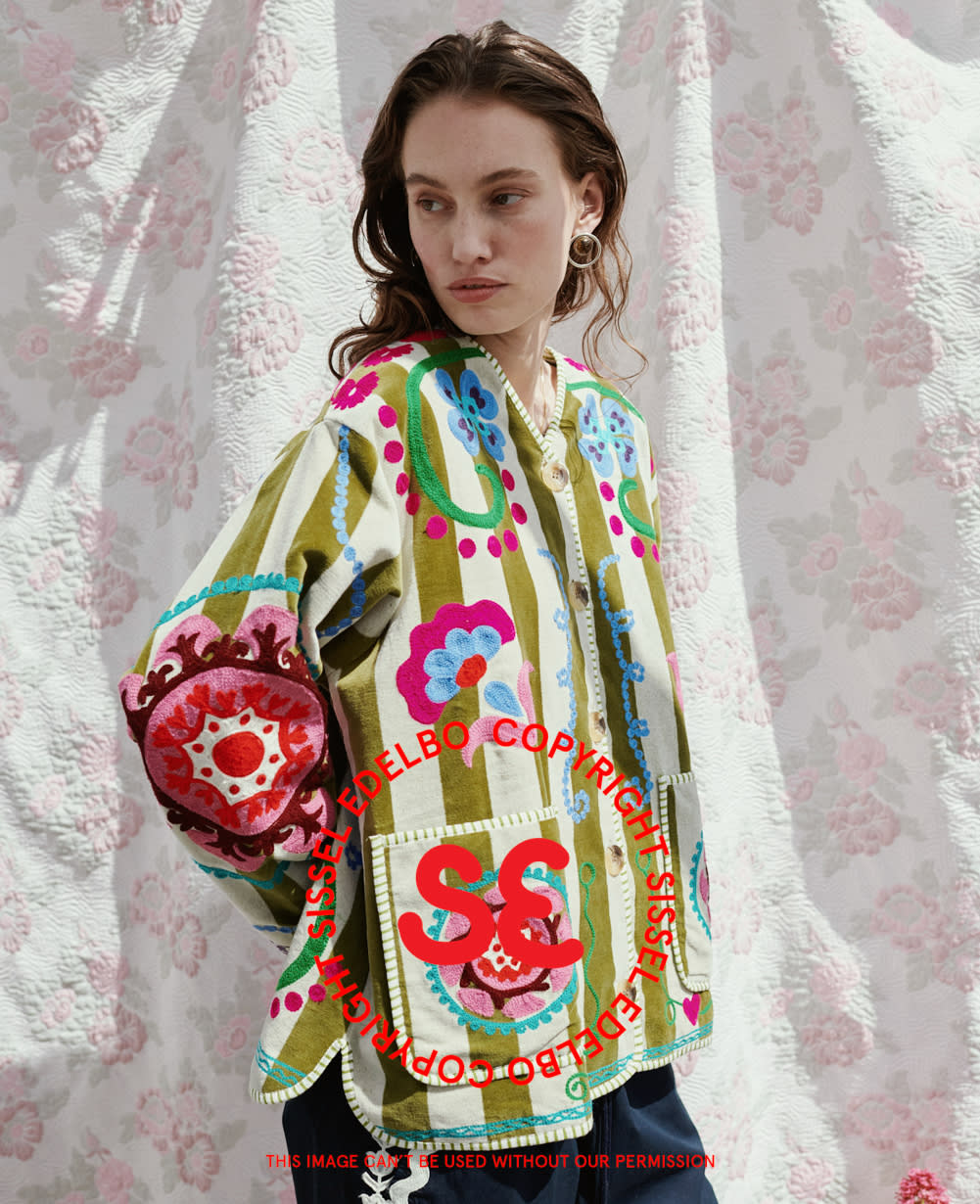 Maggie Jacket - Green Stripes