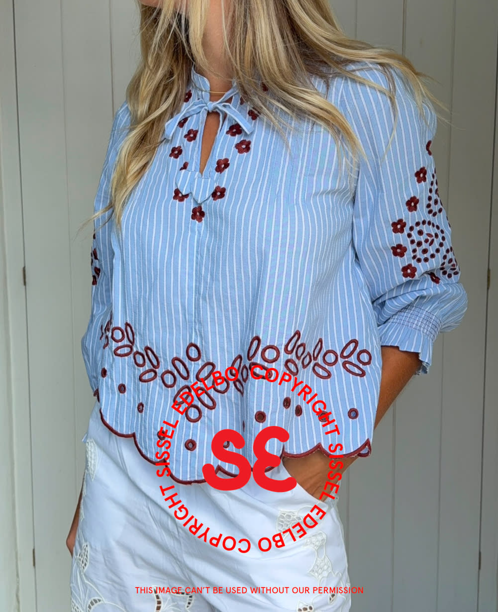 Elvina Top - Blue Stripes