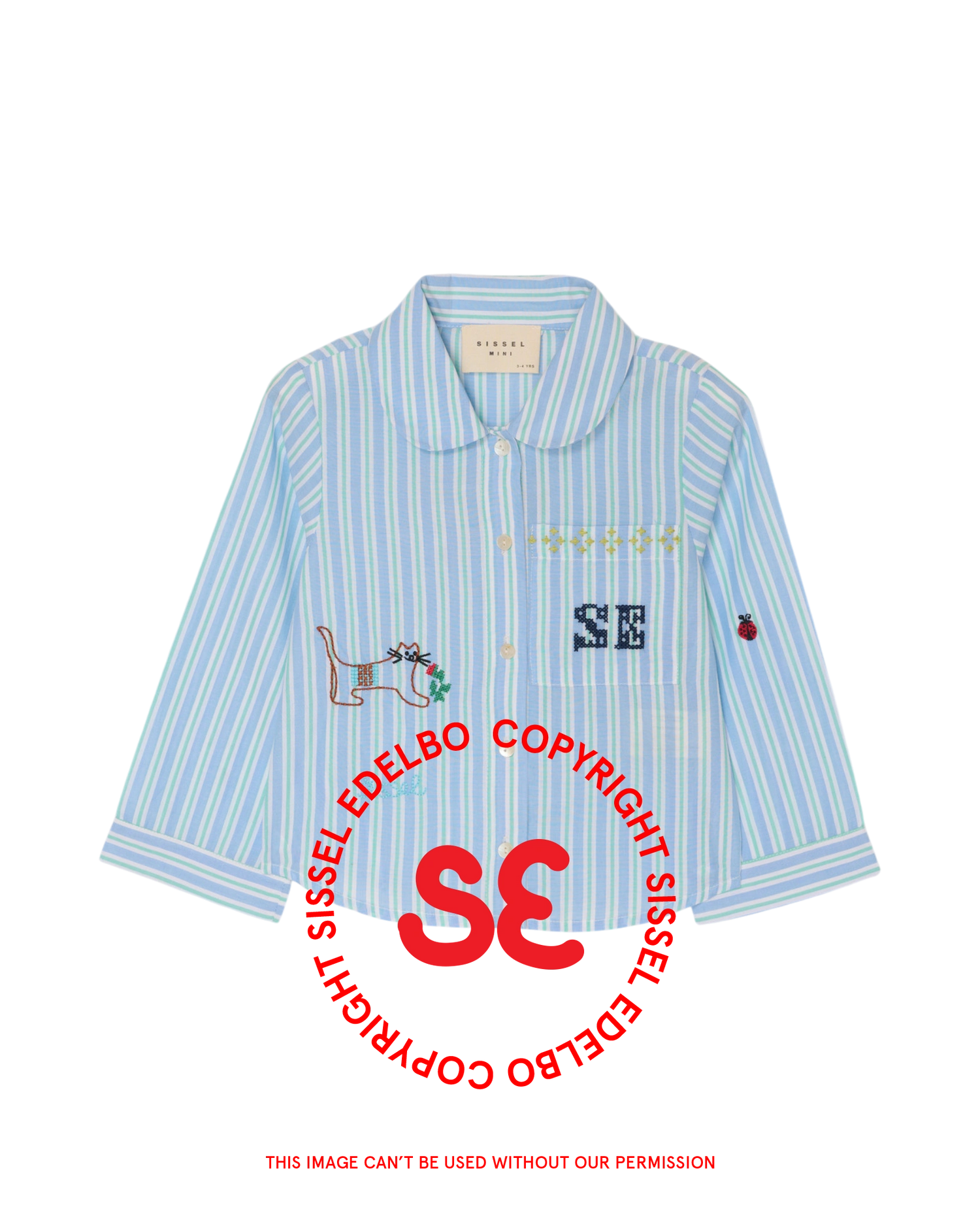 Gabriel MINI Shirt - Green Stripes