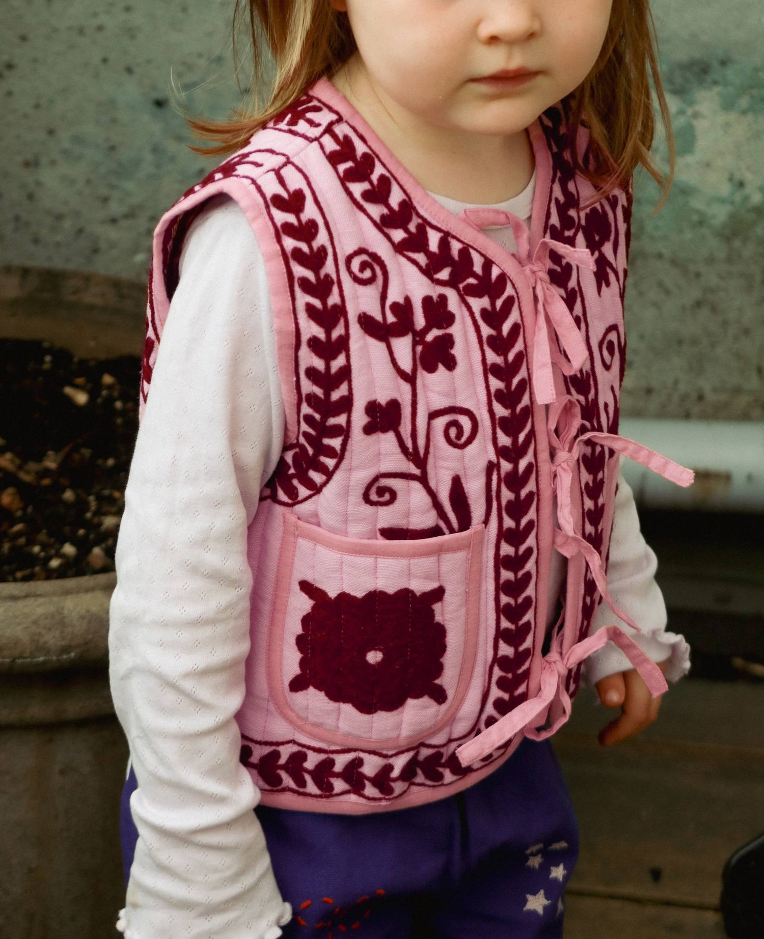 Honey MINI Vest - Burgundy