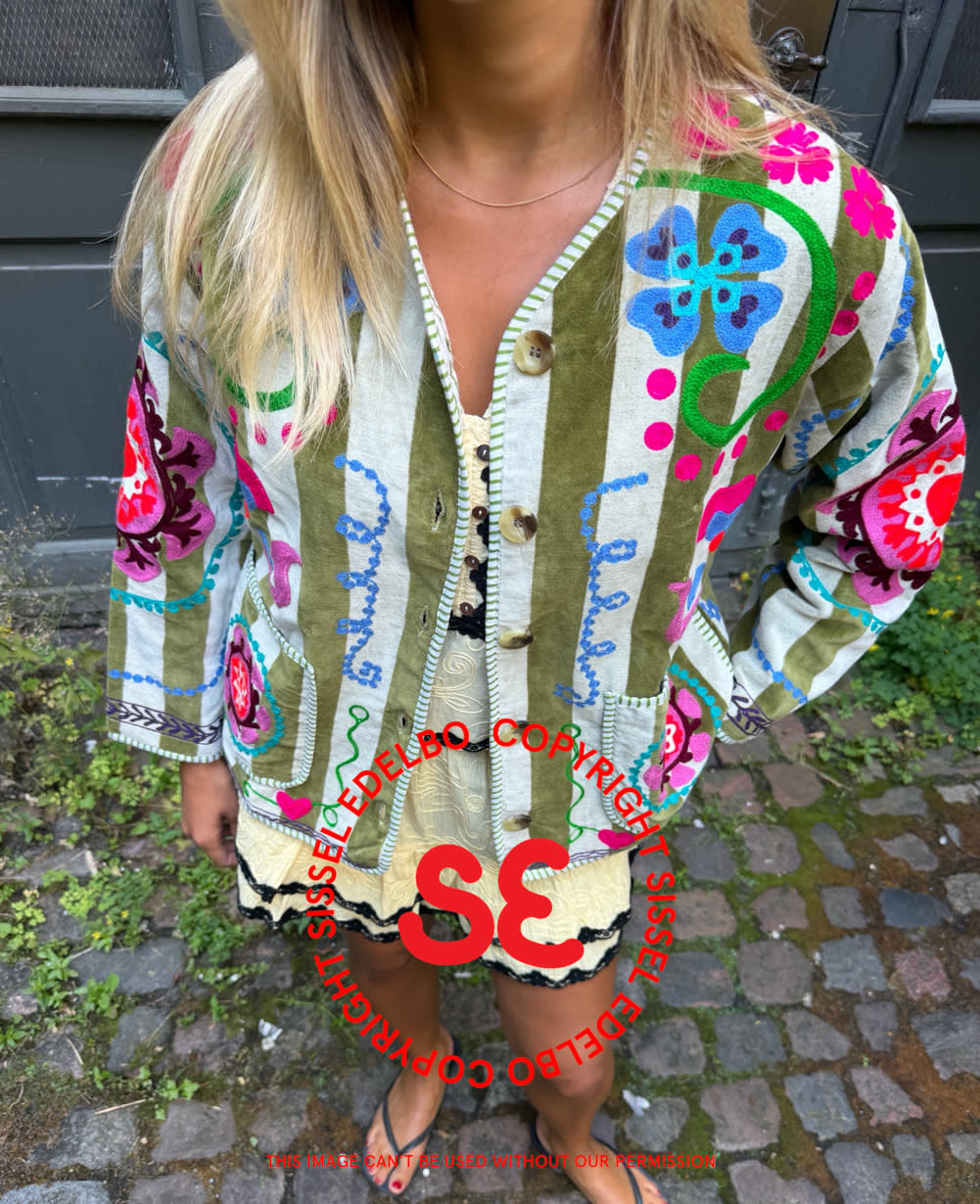 Maggie Jacket - Green Stripes