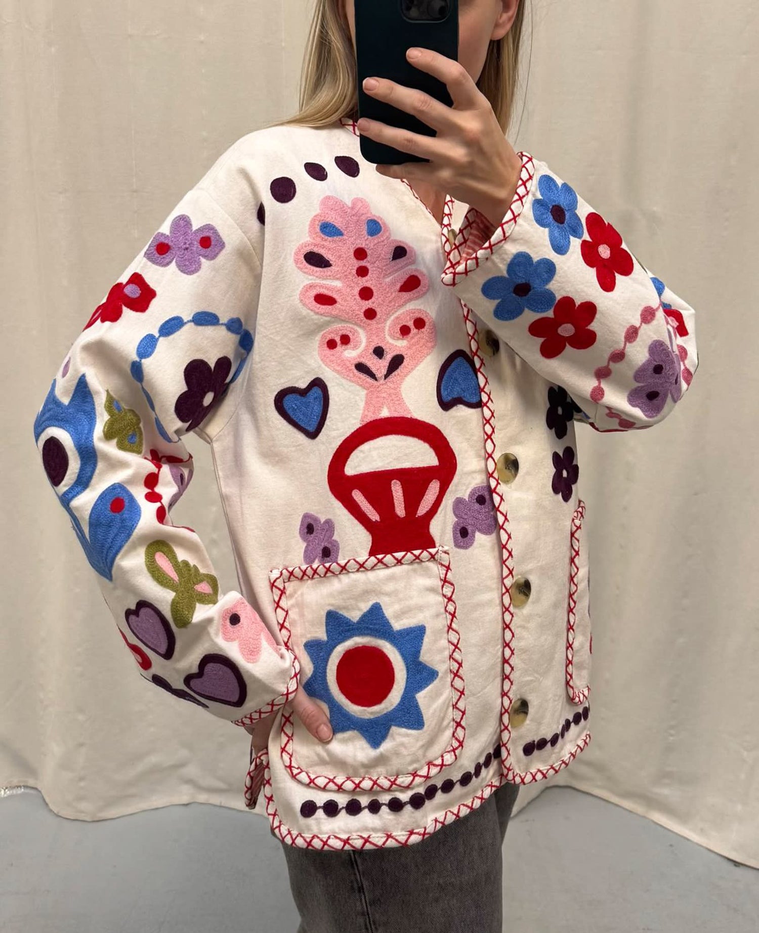 Maggie Jacket - White Multi