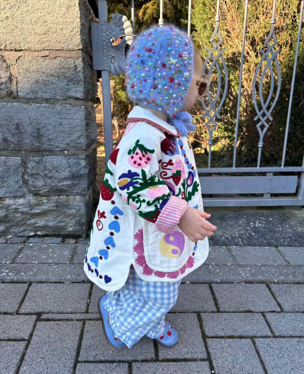 Maggie MINI Jacket - White Rose