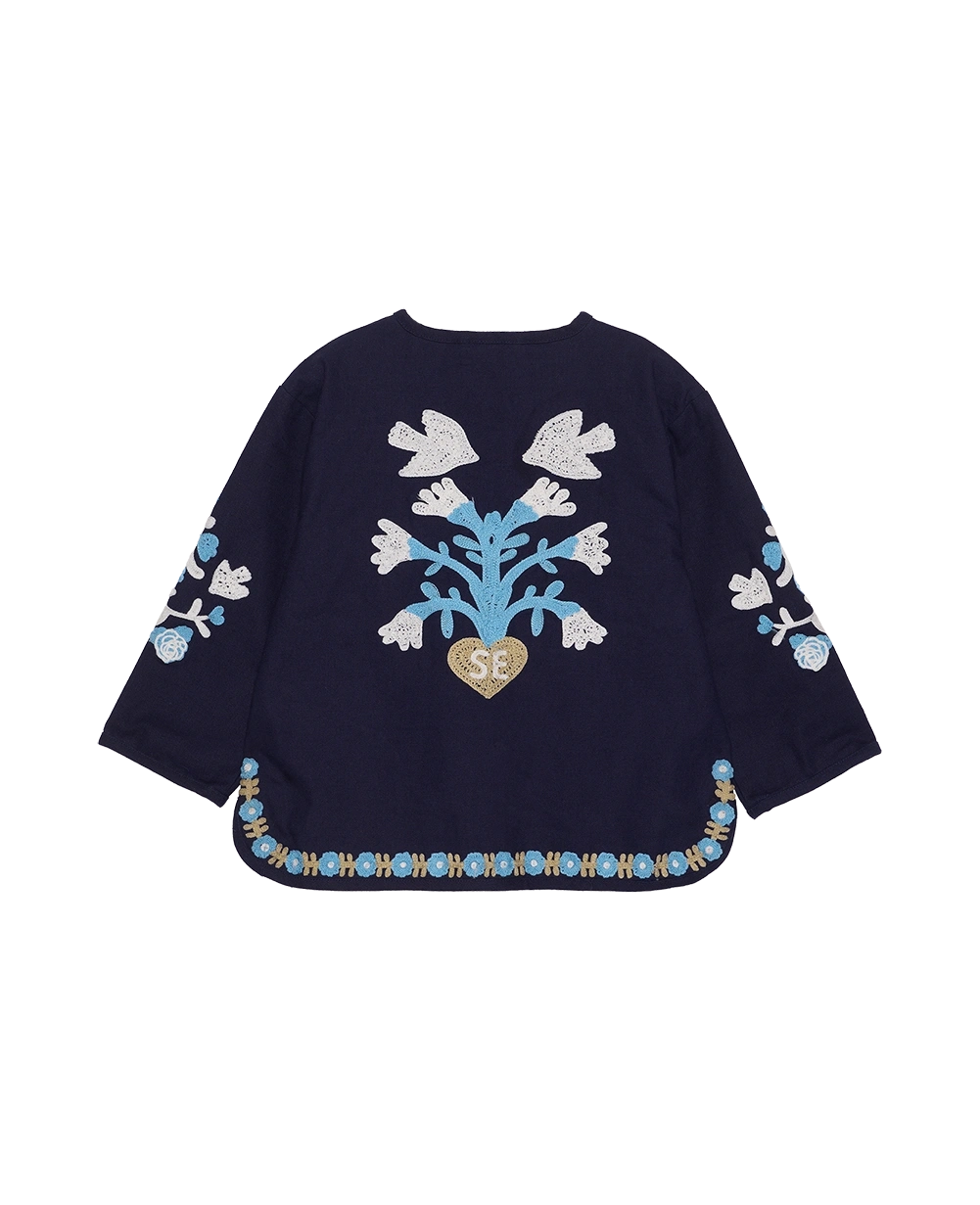 Maggie MINI Jacket - Navy Horses