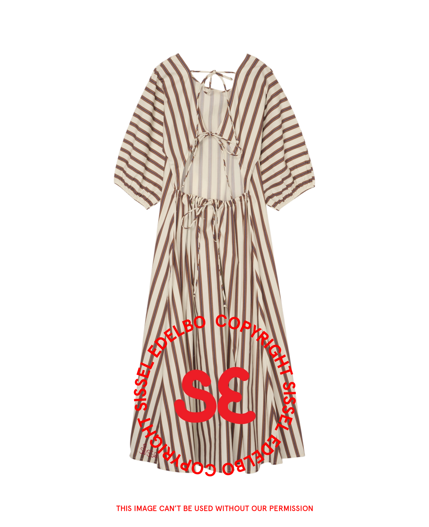 Mendez Dress - Brown Stripes