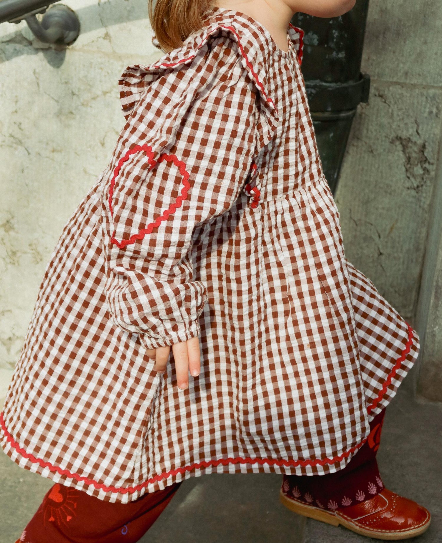 Nanette MINI Dress - Brown Checks