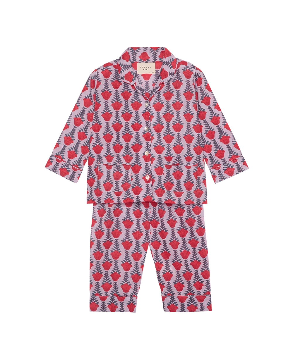 Nuit MINI Pyjamas Set - Red Lavender