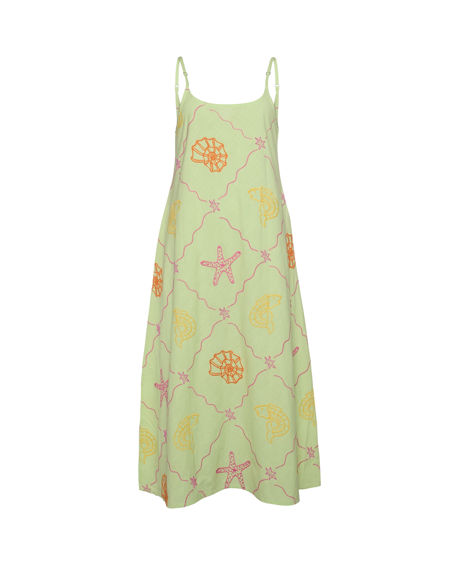 Ocean Strap Dress - Pastel Green