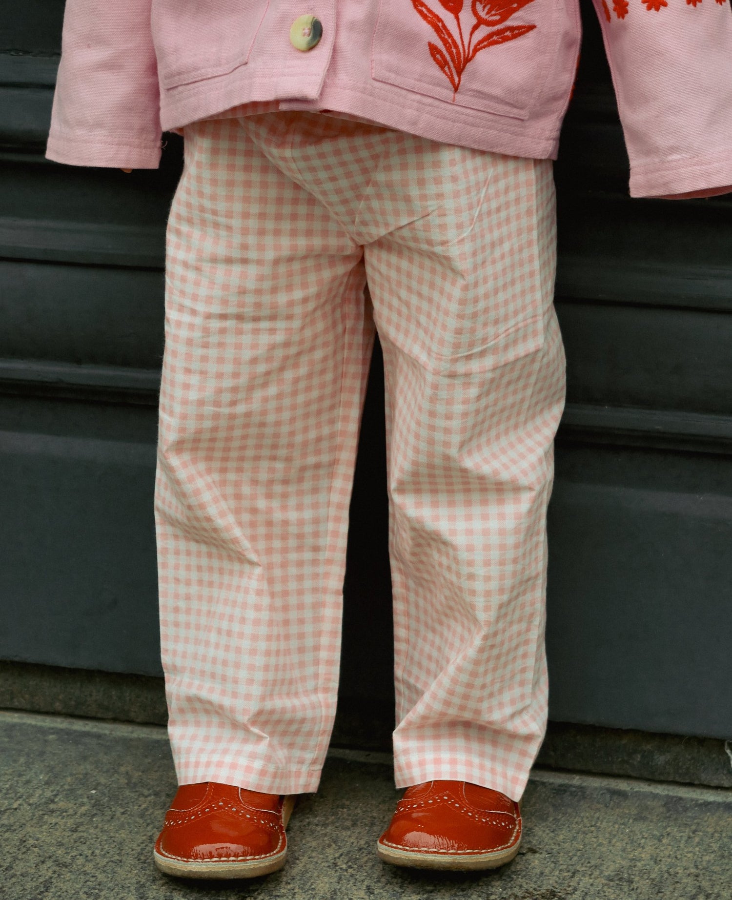Oda MINI Pants - Pink Checks