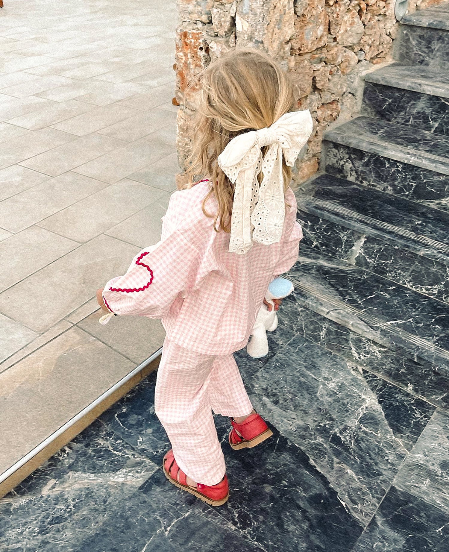Oda MINI Pants - Pink Checks