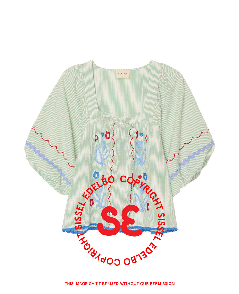 Pixie Top - Mint Stripes