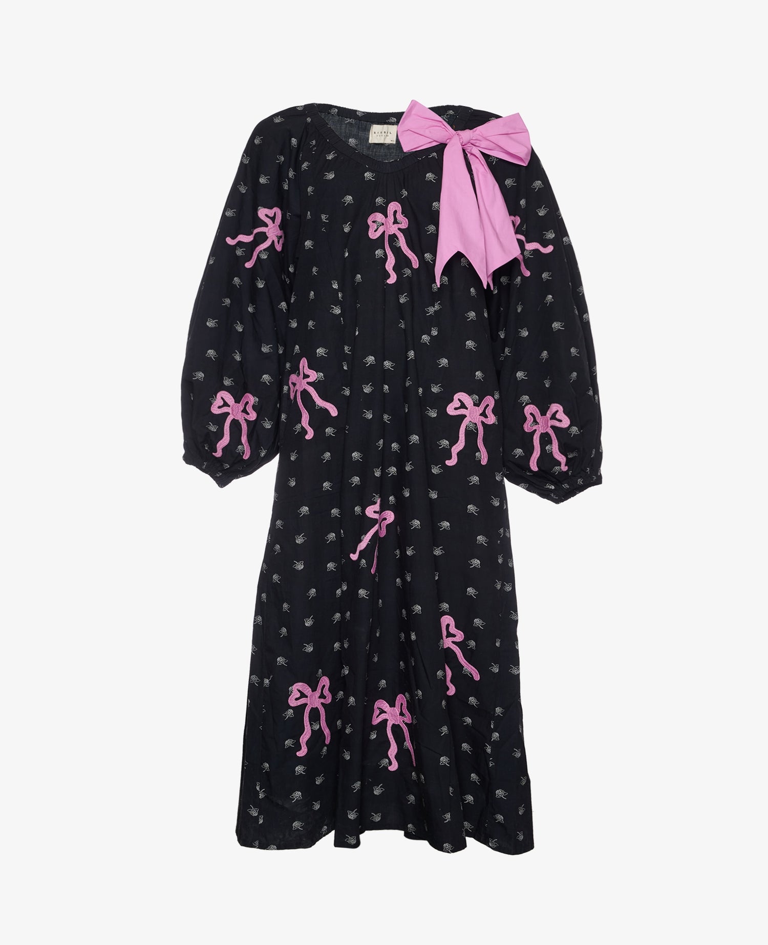 Regina Dress - Black w. Cyclamen Pink