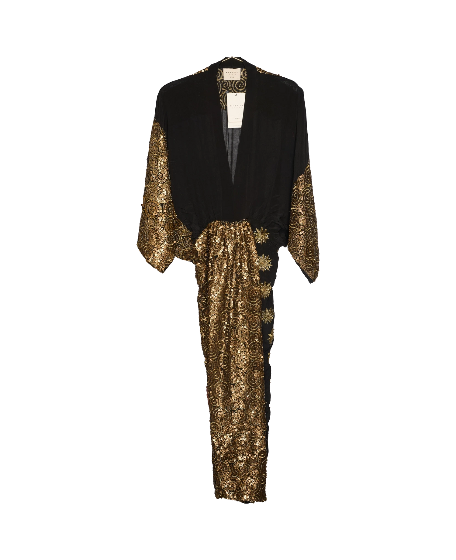 Juno SILK Dress Sparkling Black - No. 130