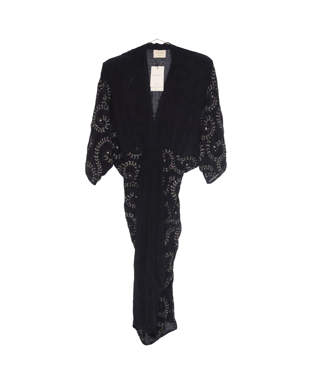 Juno SILK Dress Sparkling Black - No. 189