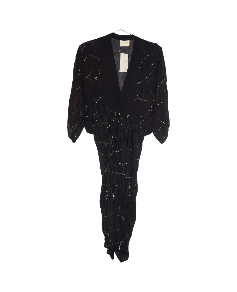 Juno SILK Dress Sparkling Black - No. 190