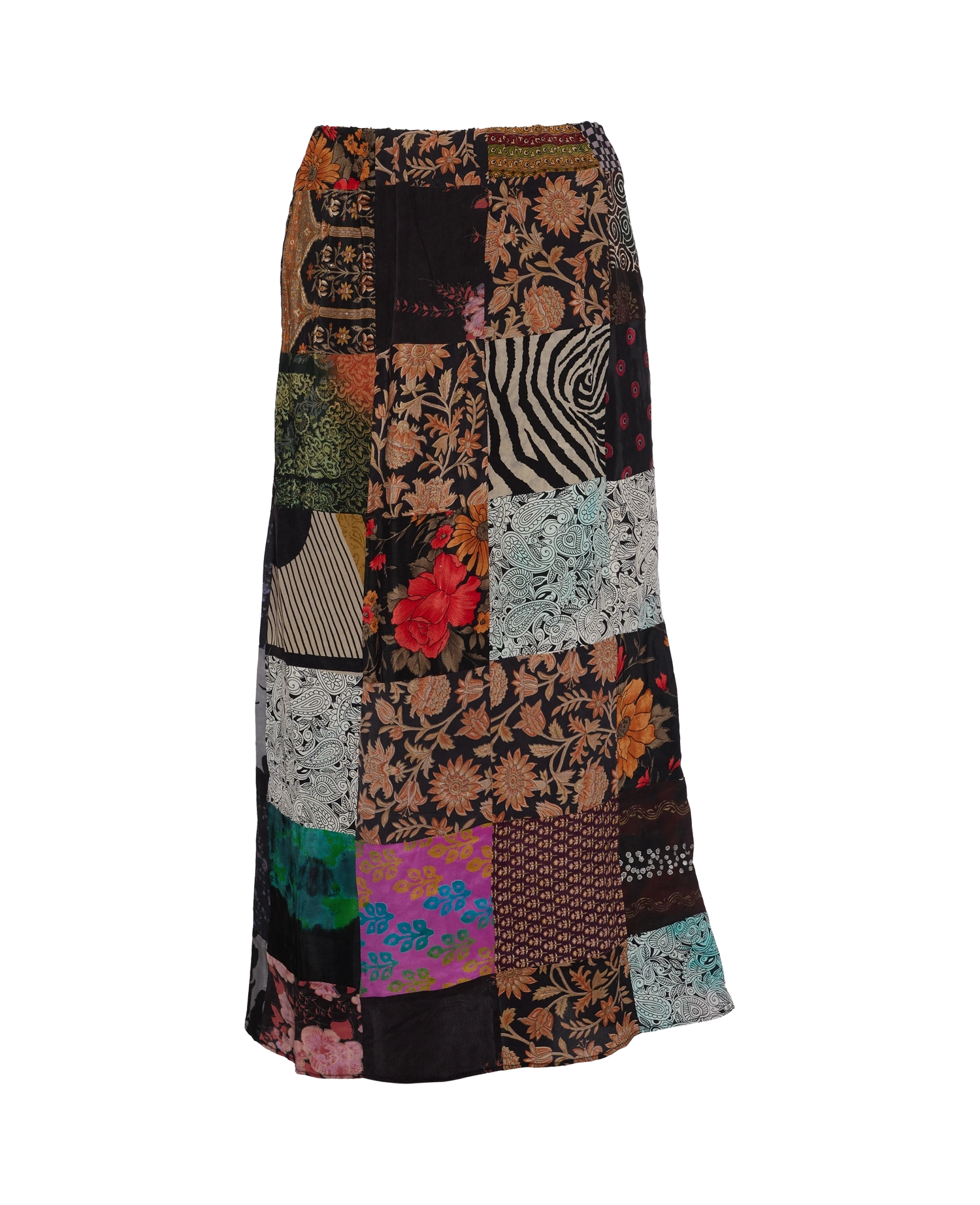 Maddie SILK Patchwork Skirt - No. 7