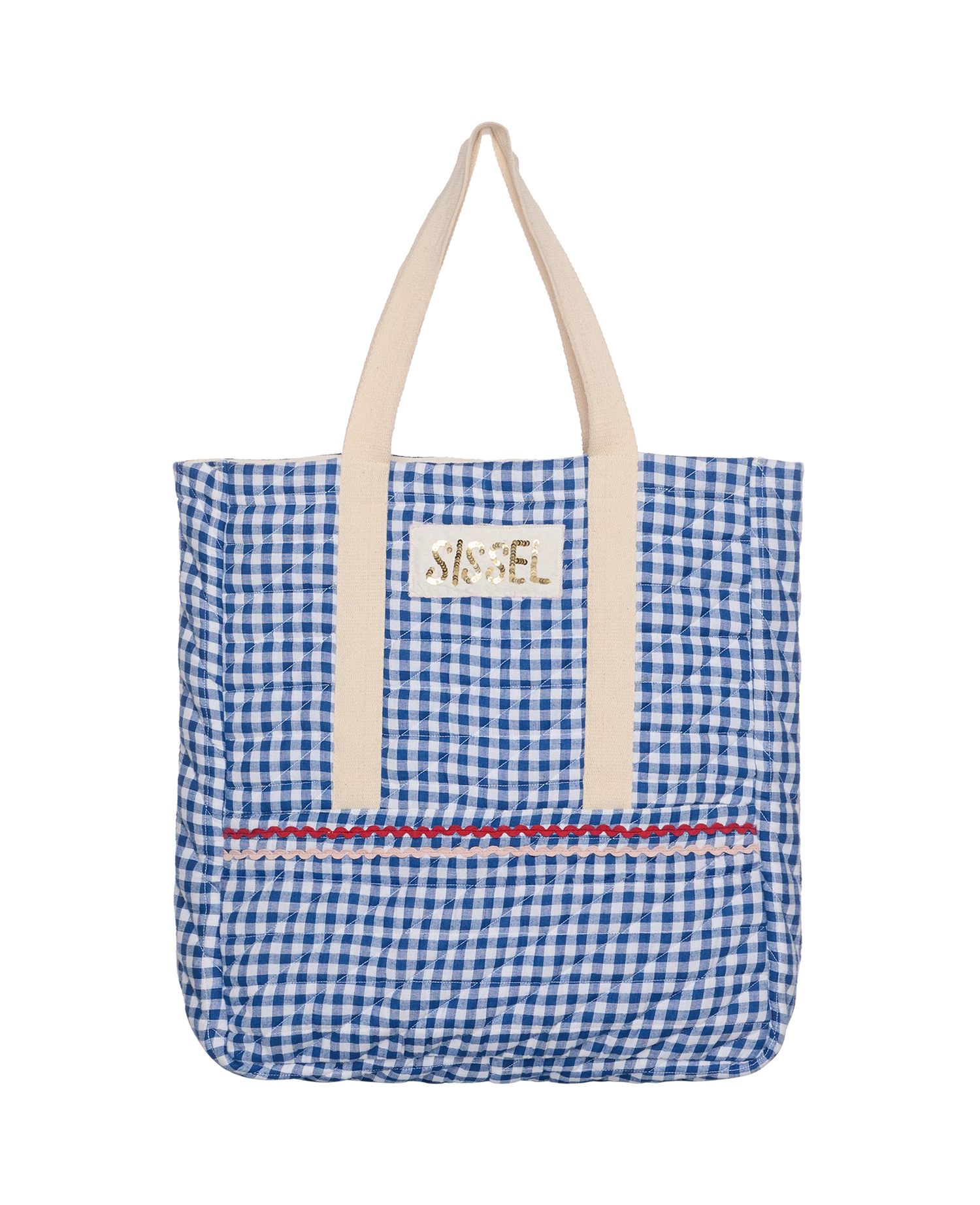 Sissel Tote Bag - Blue Checks