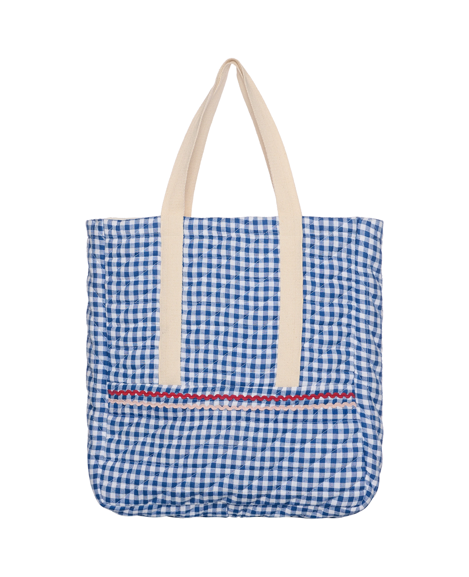 Sissel Tote Bag - Blue Checks