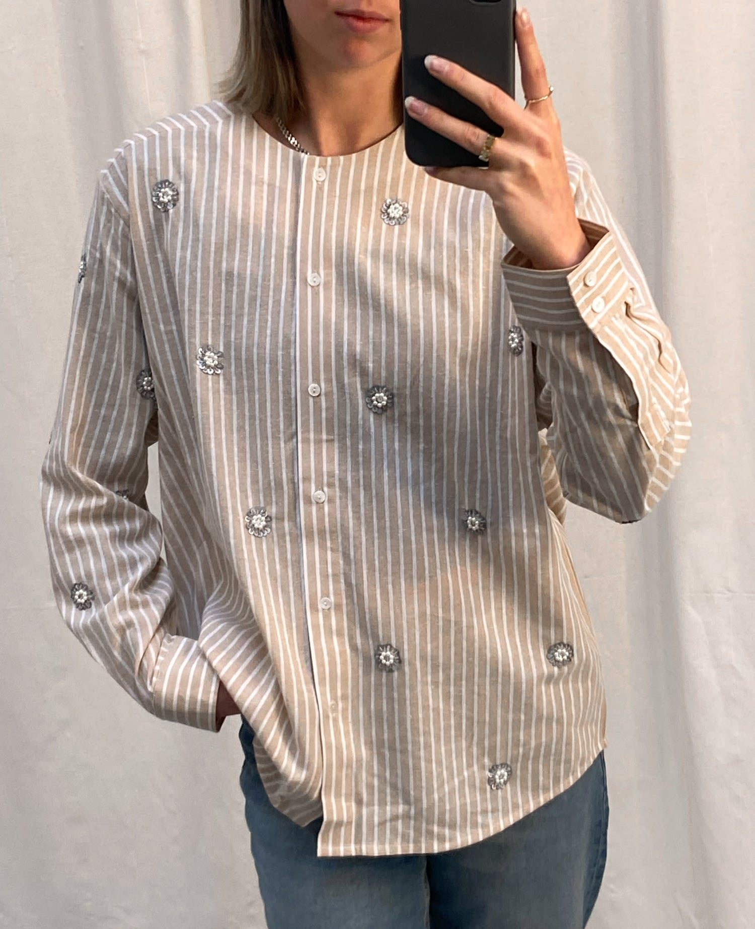 Vanilla Shirt - Beige Stripes