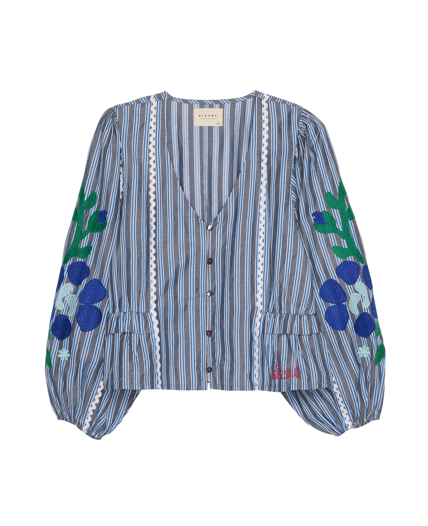 Veda Top - Grey Stripes