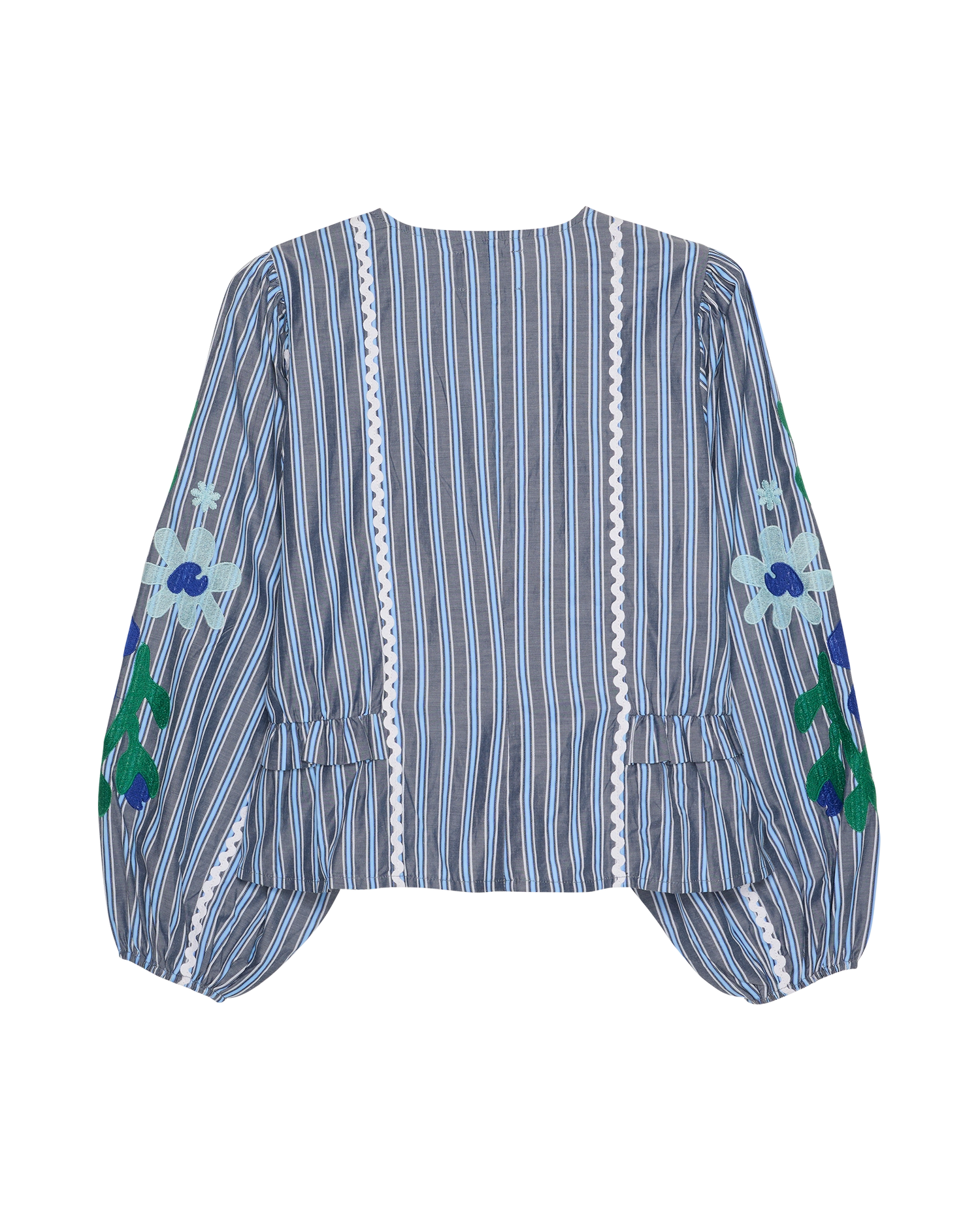 Veda Top - Grey Stripes