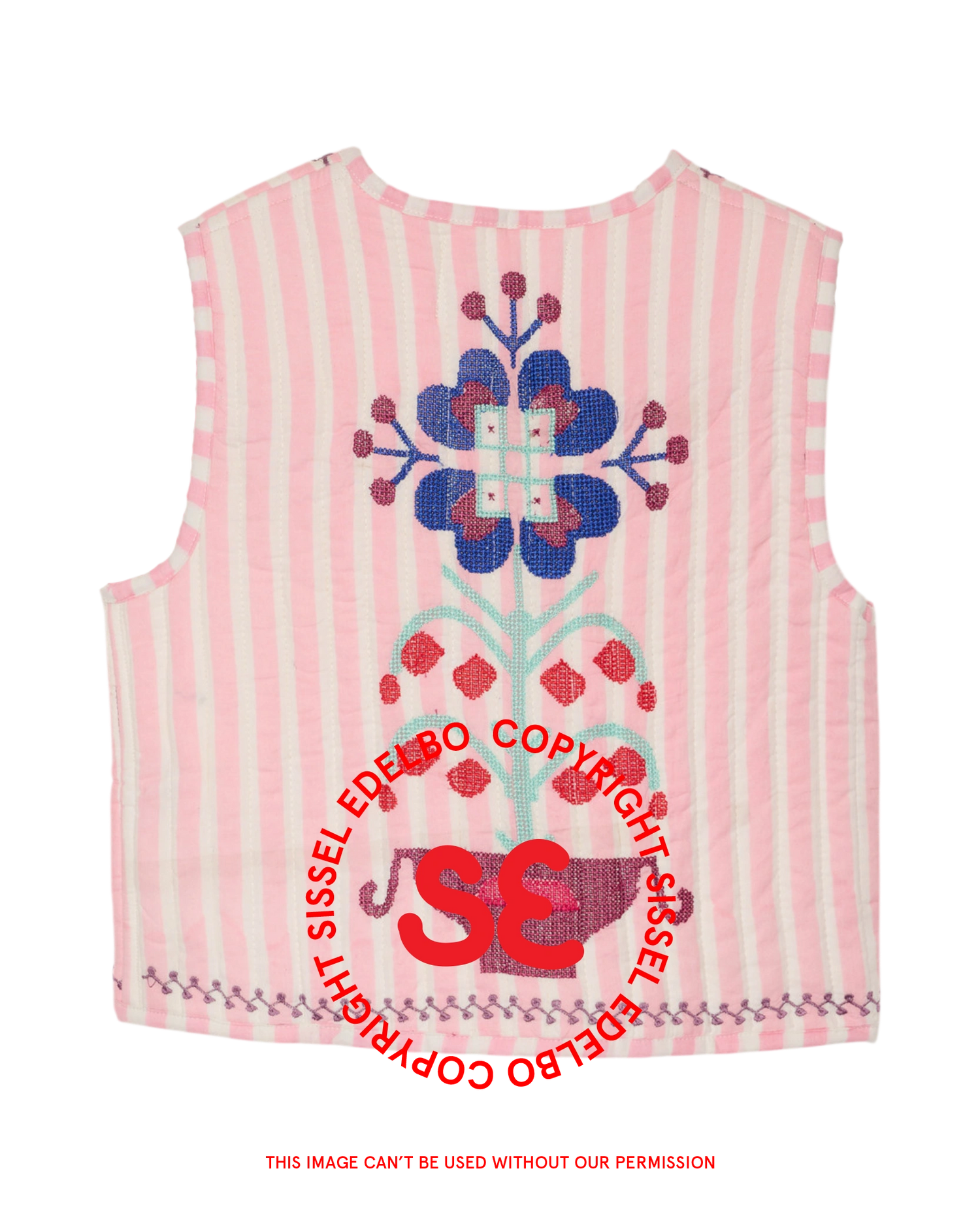 Vilja MINI Vest - Pink Stripes
