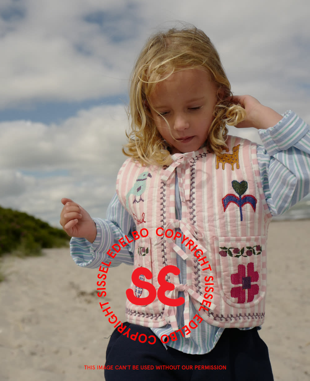 Vilja MINI Vest - Pink Stripes