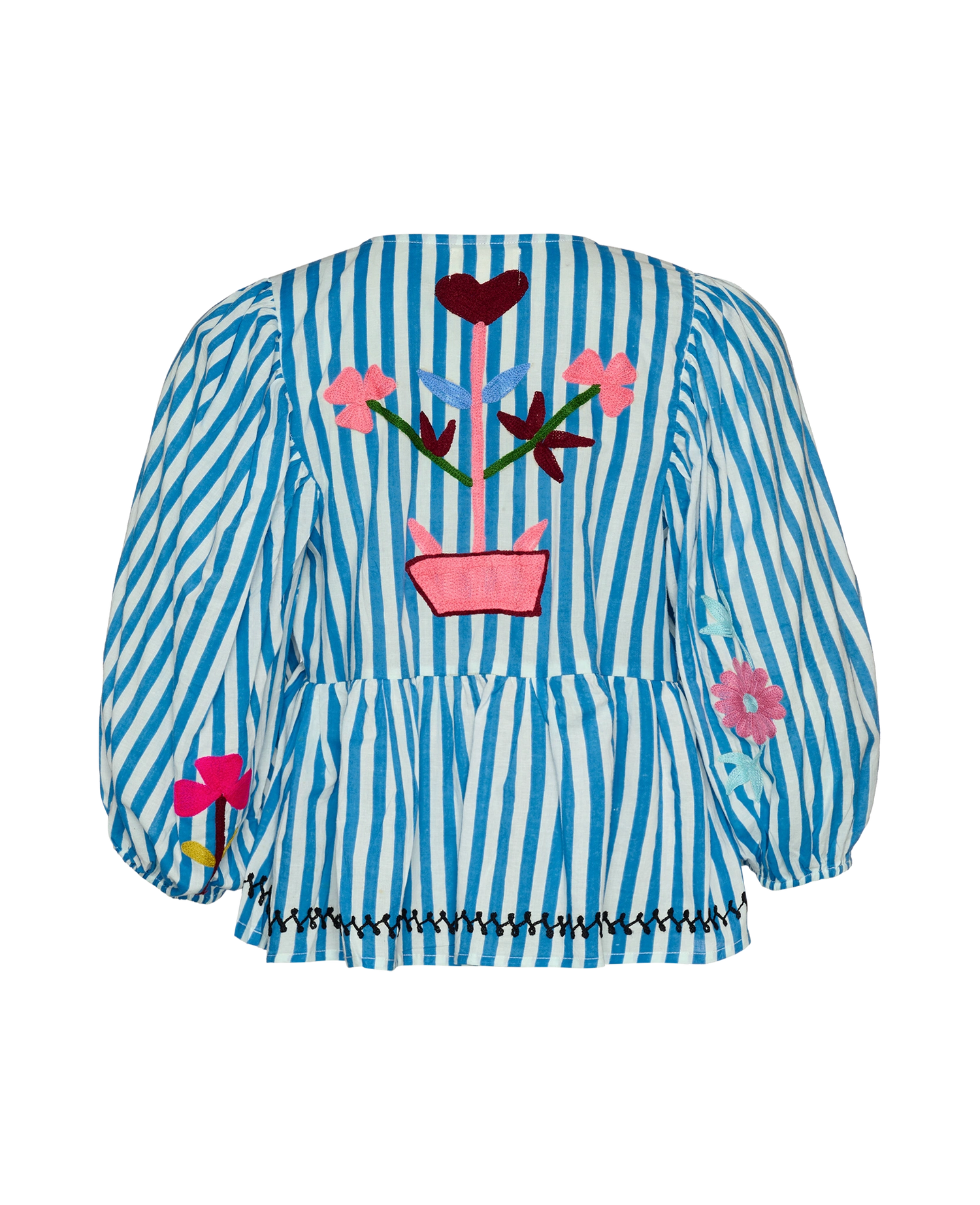 Vilja Top - Blue Stripes