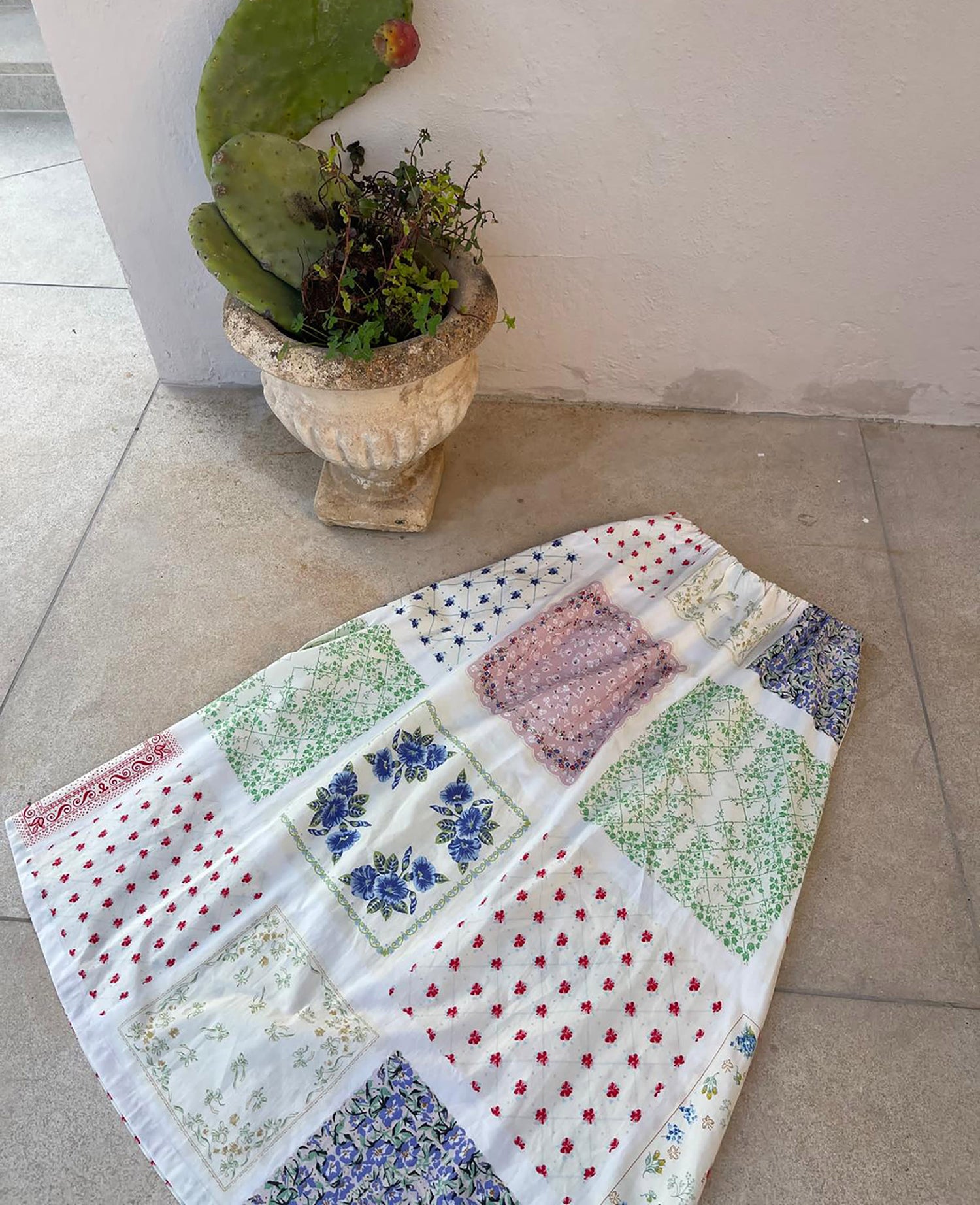 Vinca Skirt - Vintage Napkins