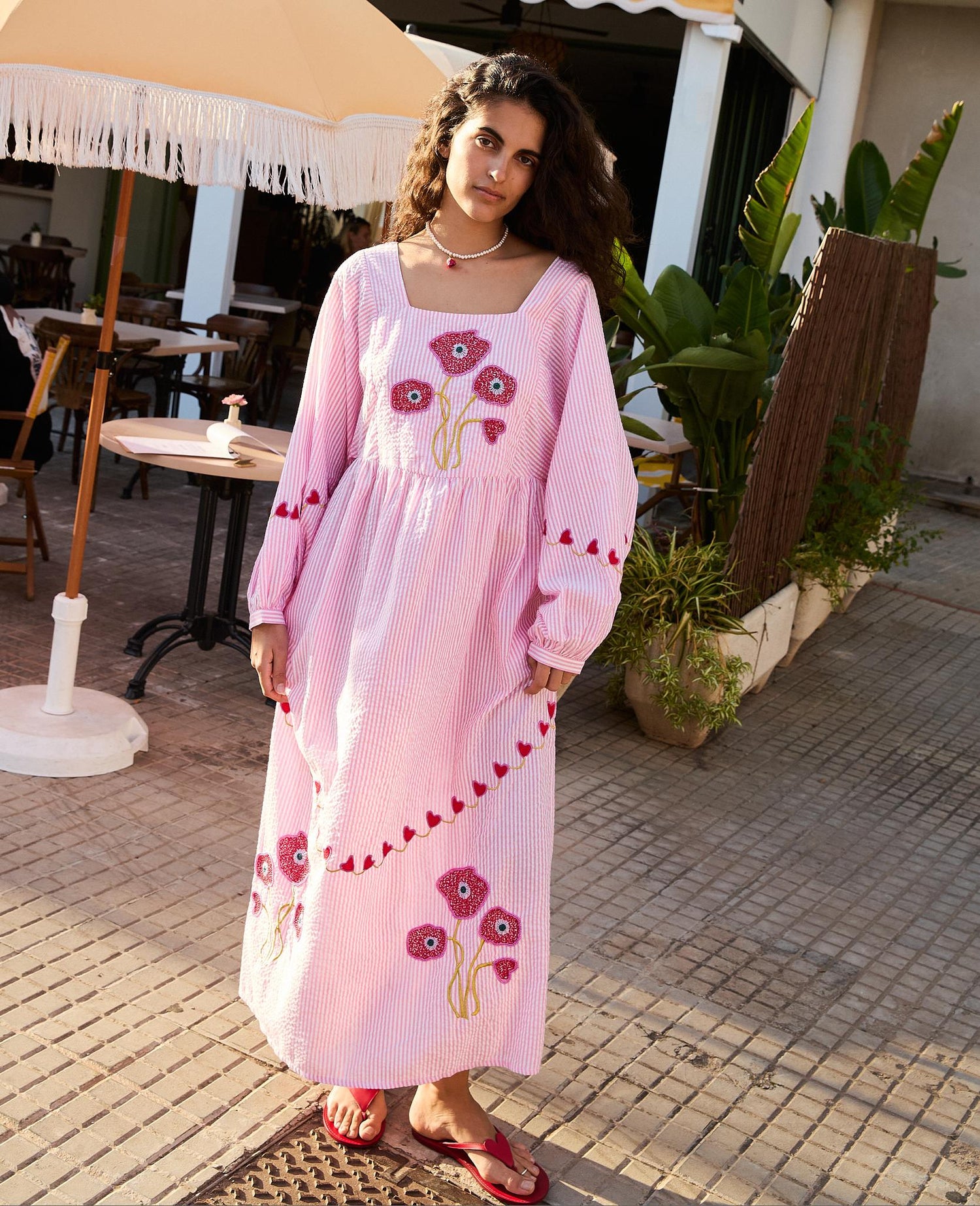 Wenke Dress - Pink Stripes