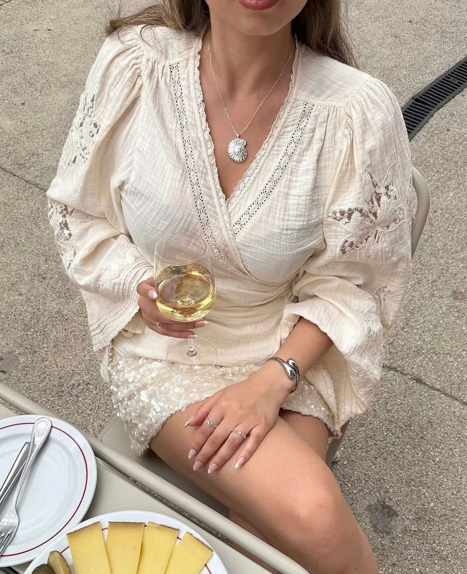 Winfrey Wrap Top - Off White