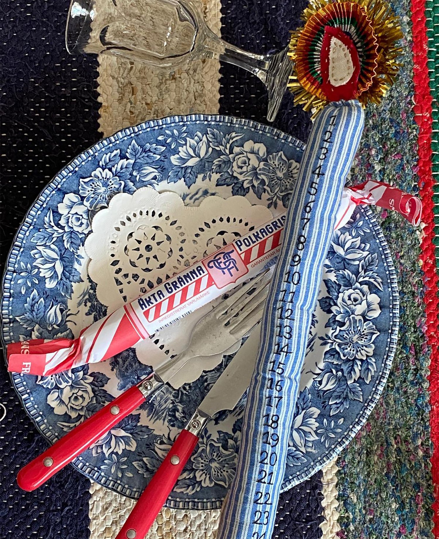 Calendar Light - Blue Stripes
