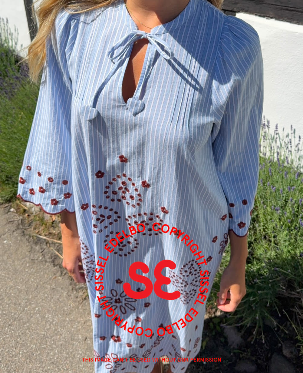 Elvina Dress - Blue Stripes
