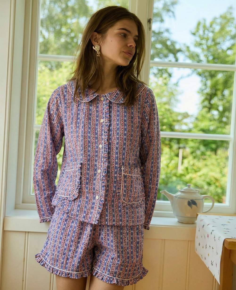 Nuvena Pyjamas Set - Blue Stripes