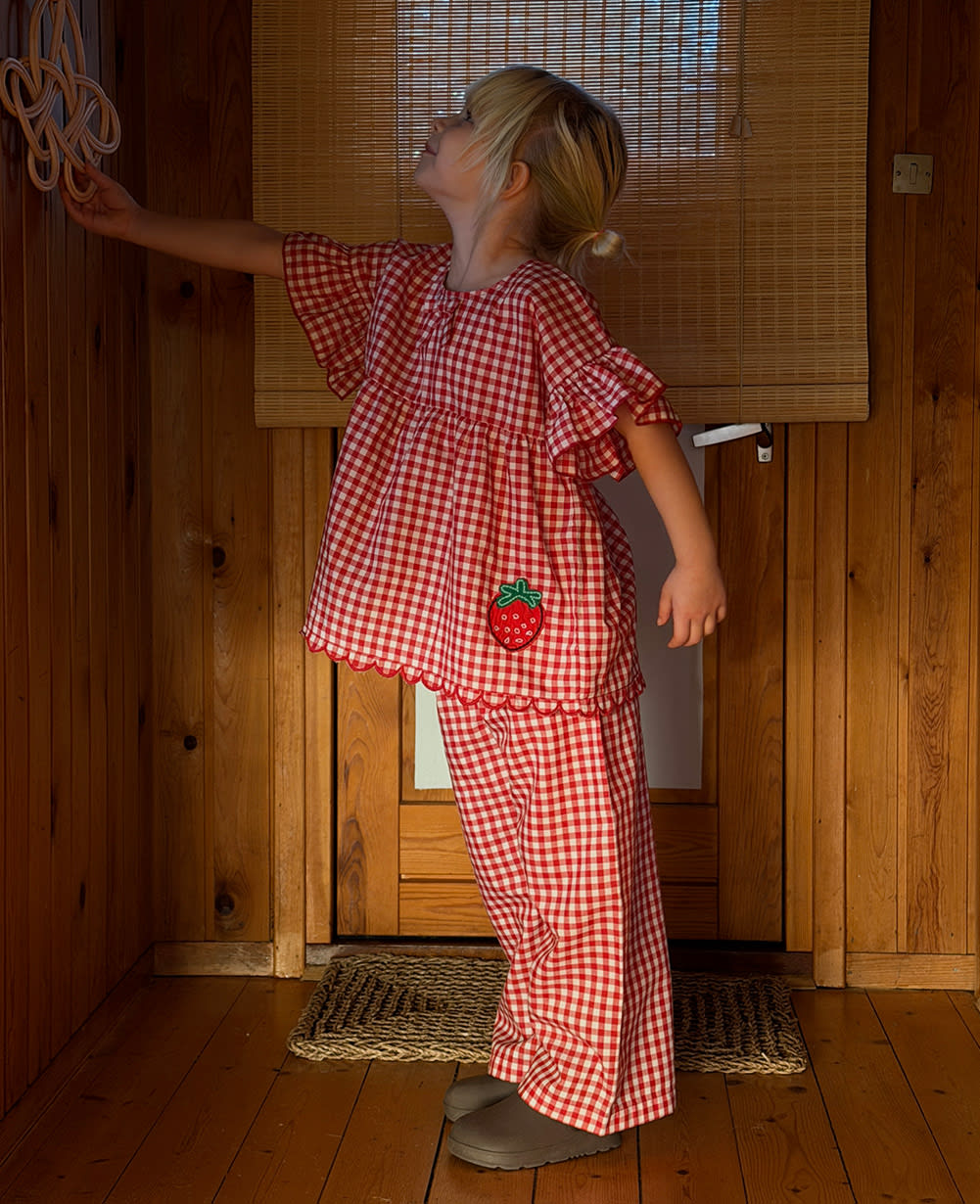 Charlene MINI Top - Red Checks