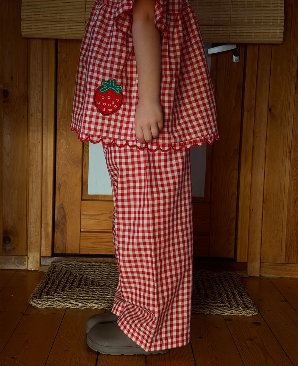 Charlene MINI Top - Red Checks