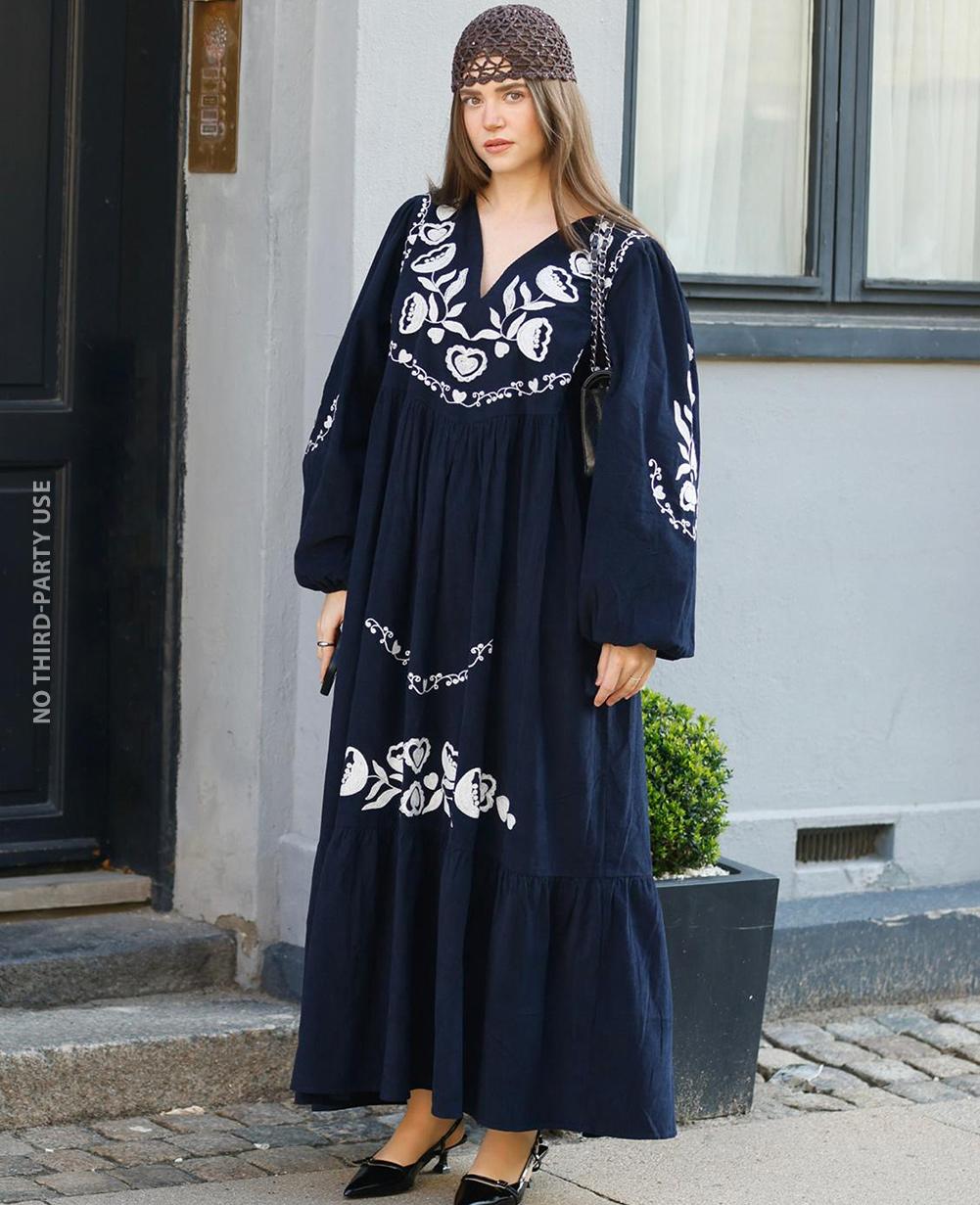 Kamma Dress - Navy